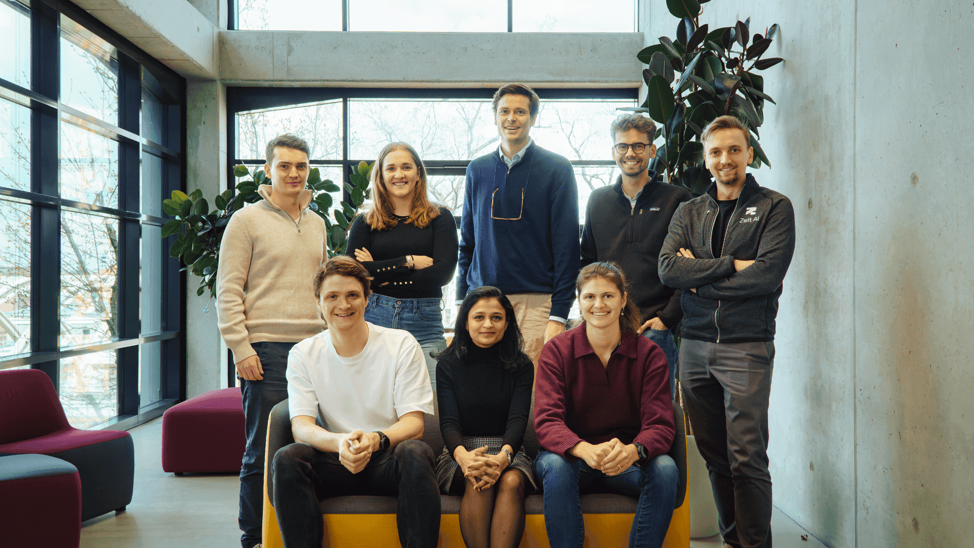Zeit founder Leopold von Waldthausen (CEO) and Marvin Bornstein and team