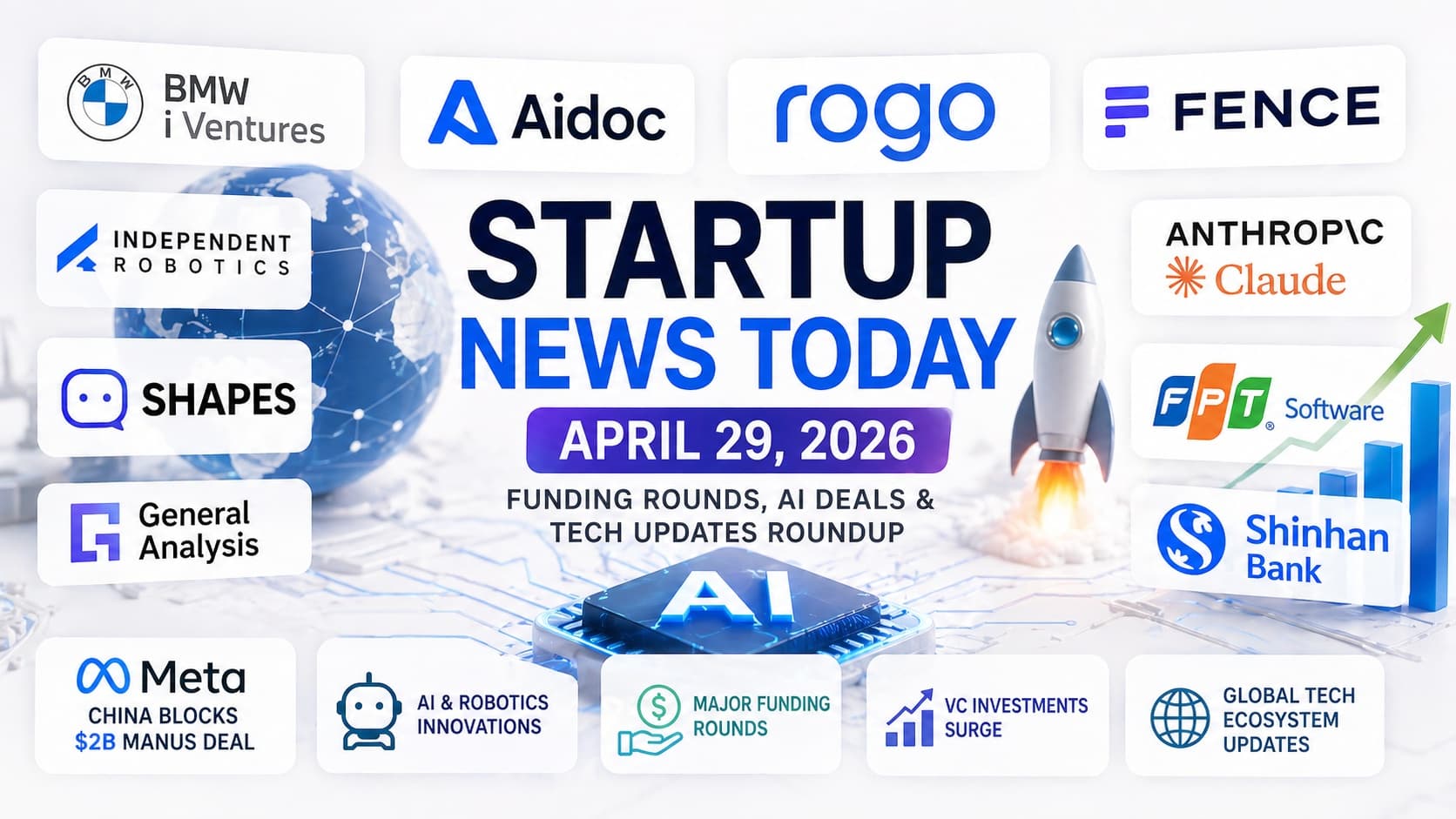 Startup News Today: April 29, 2026 – Daily Funding Rounds, AI Breakthroughs, and Tech Ecosystem Updates