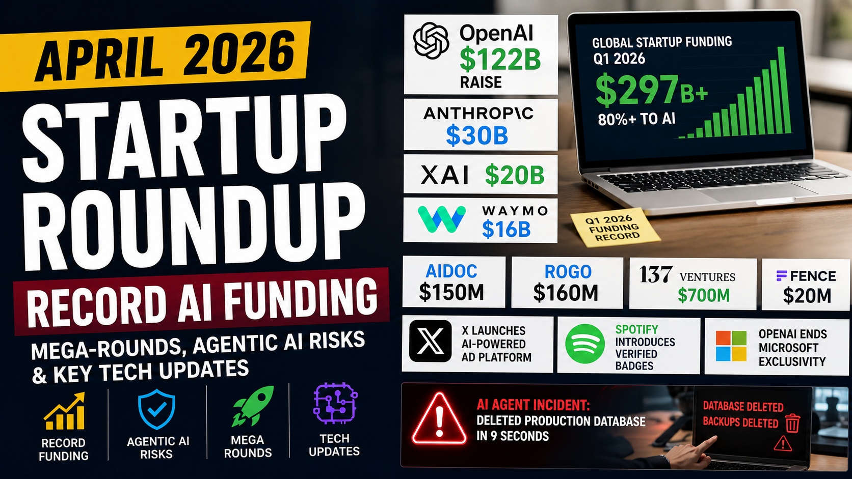 April 2026 Startup Roundup: Record-Breaking AI Funding,...