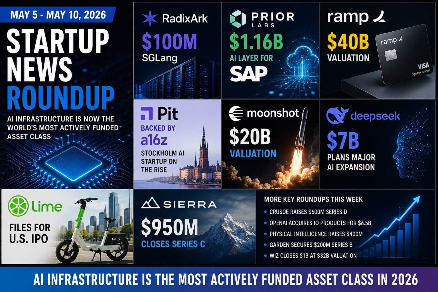 Startup News Roundup - Week of May 5-10, 2026 The Week AI Infrastructure Became the World's Most Actively Funded Asset Class