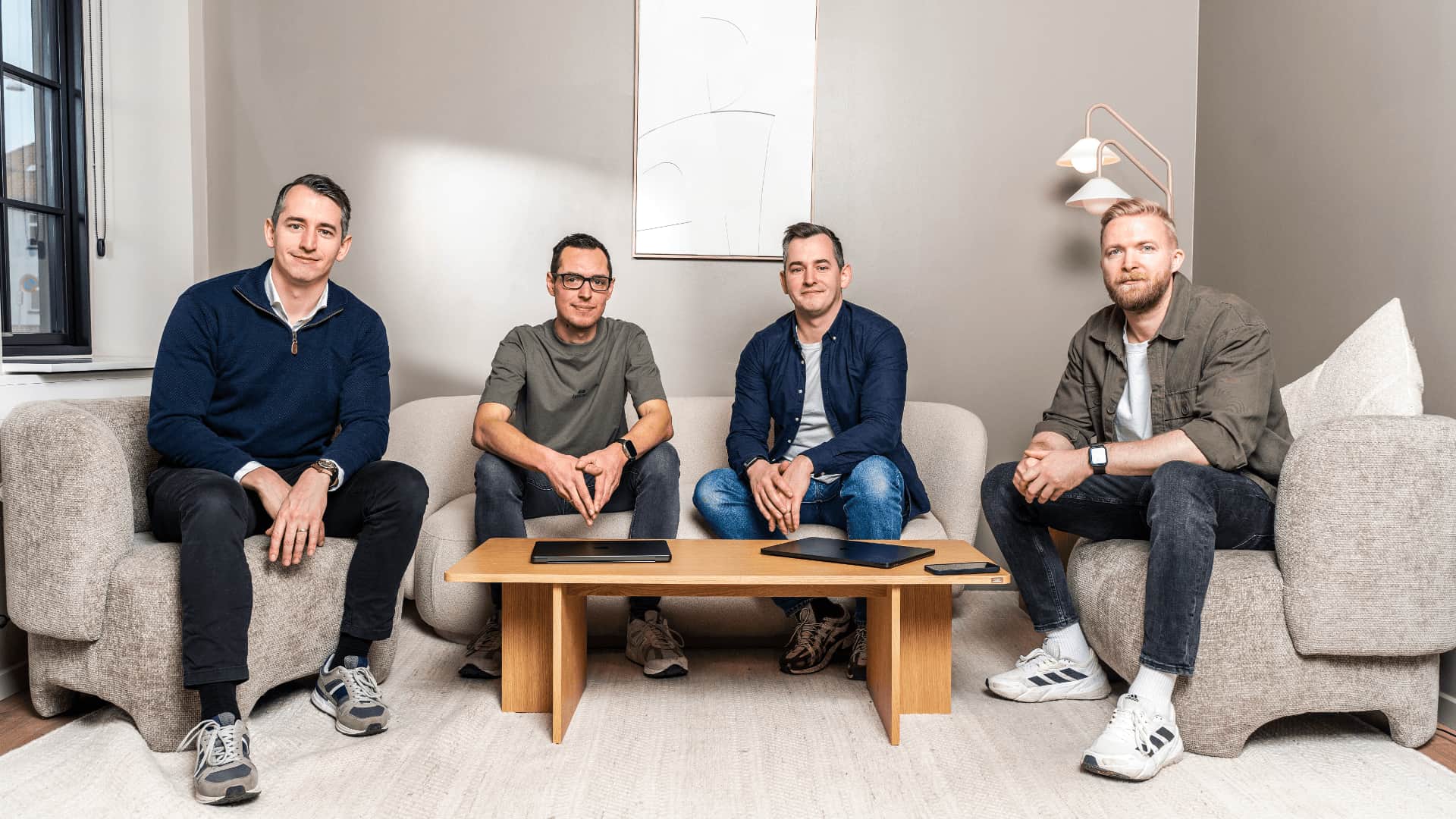 Velatir founder Michael Blicher Sørensen, Elias Sørensen, Christian Møller, and Andreas Paulli