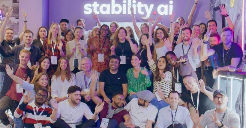Stability AI CEO Prem Akkaraju and team