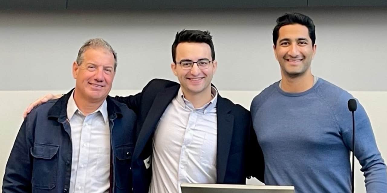 Blue Voice founders David Roosevelt Lawrence, Amit Patankar, Michael Gropman
