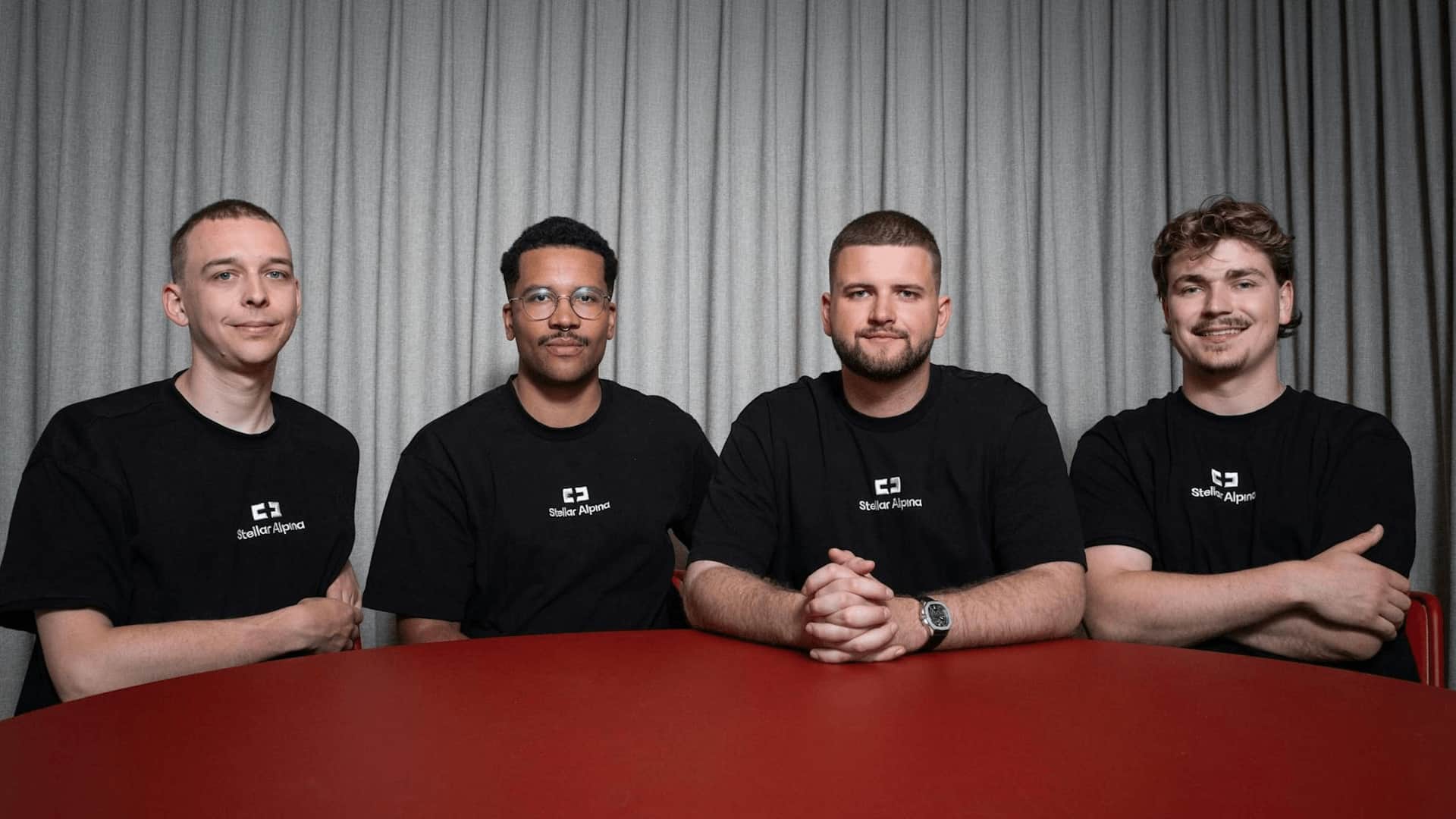 Stellar Alpina founder Rick Röthlisberger, Simi Wespi, Victor Elliesen, and Patrick Egli.
