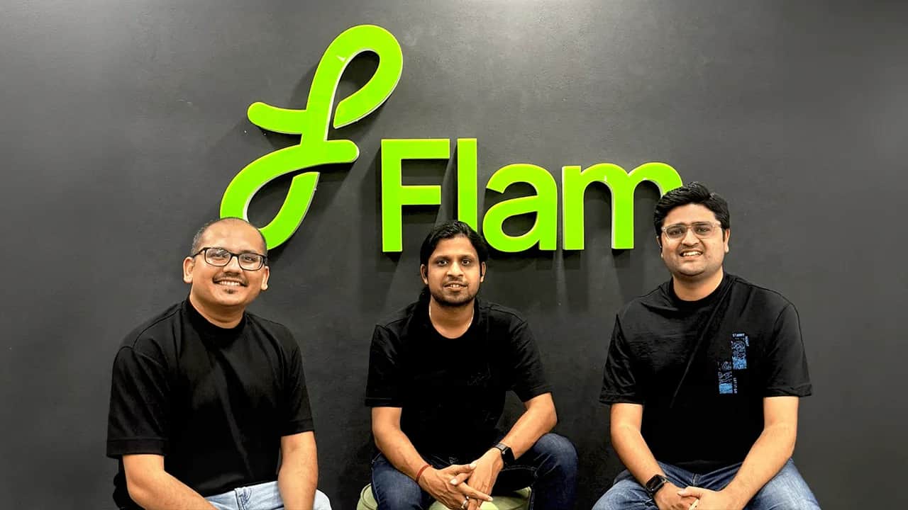 Flam co-founders Amit Gaiki, Shourya Agarwal, Malhar Patil