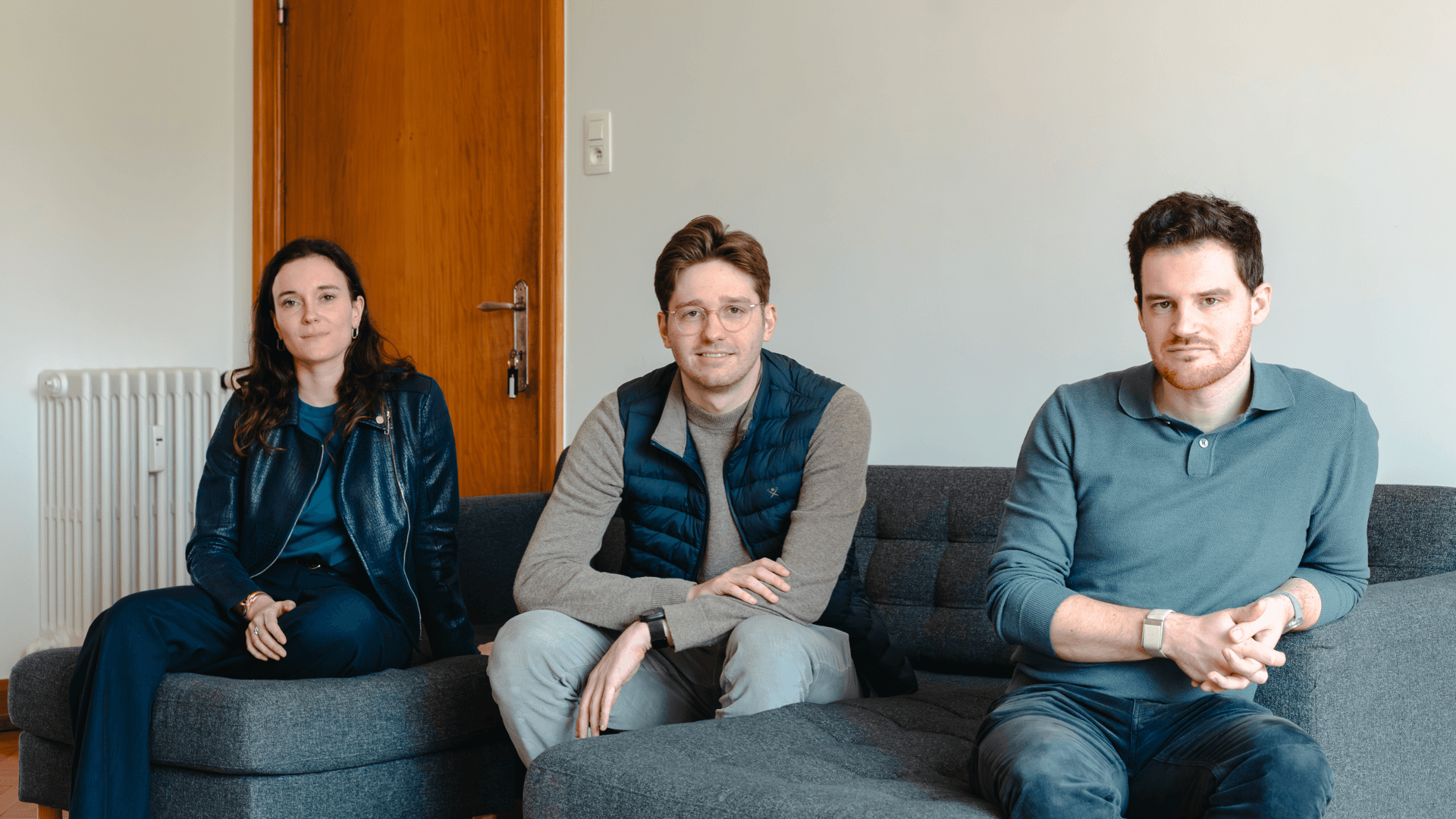 Sebastien Vandendriessche (CEO), Julie Dumoulin (CRO), and Pieter-Jan Philips (CTO)
